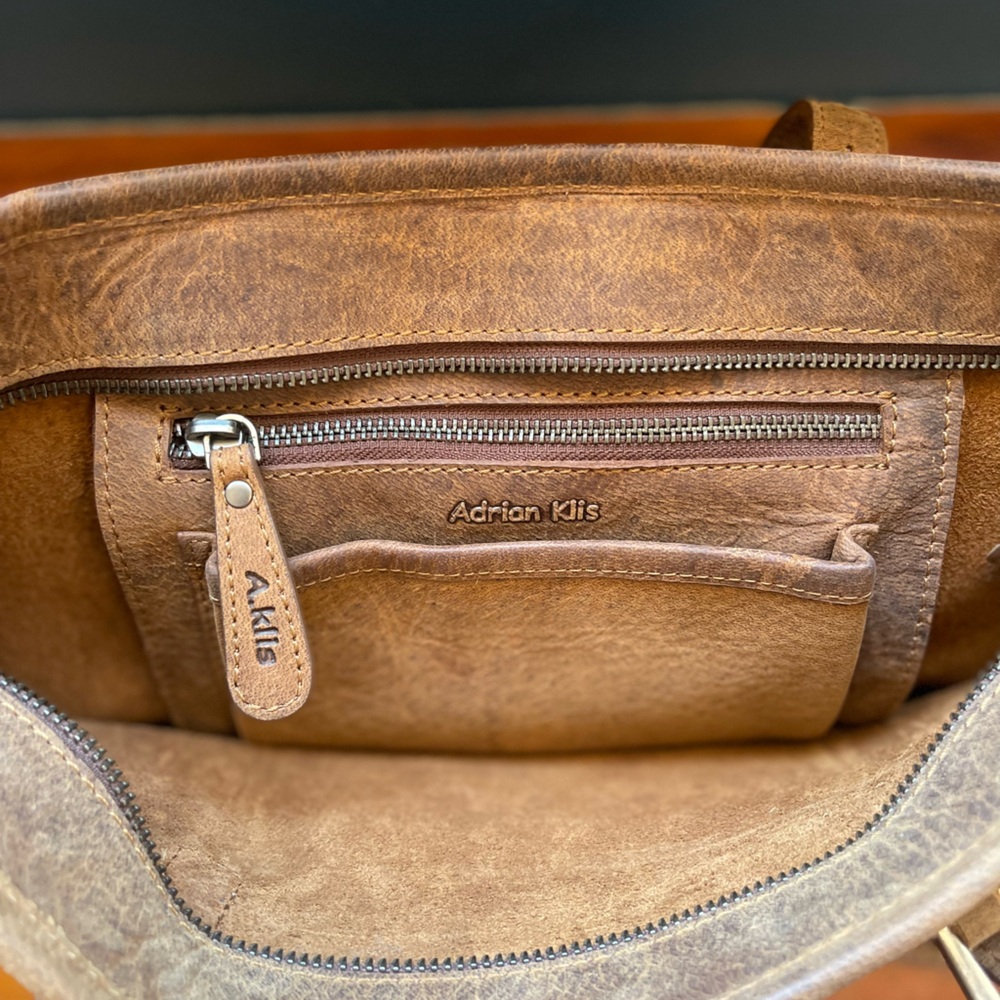Adrian Klis Genuine Buffalo Leather Bag - Picture 4 of 6